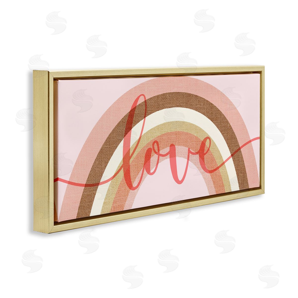 Stupell Studio Love Sentiment over Pink Desert Tone Rainbow