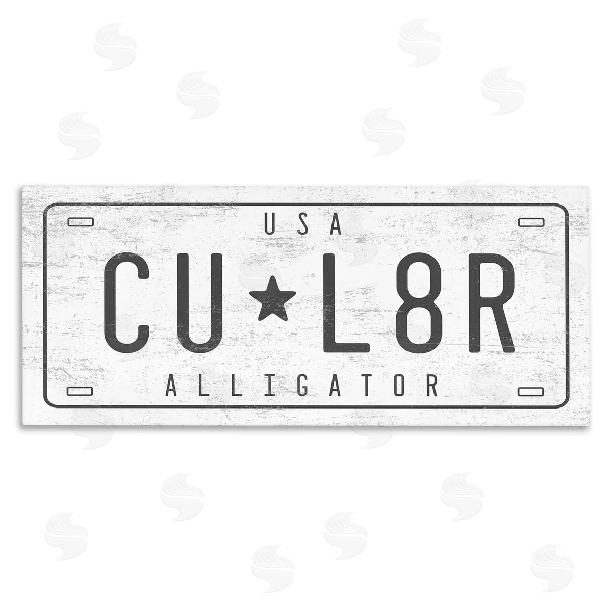 Stupell Studio See You Later Alligator Humor Vintage License Plate