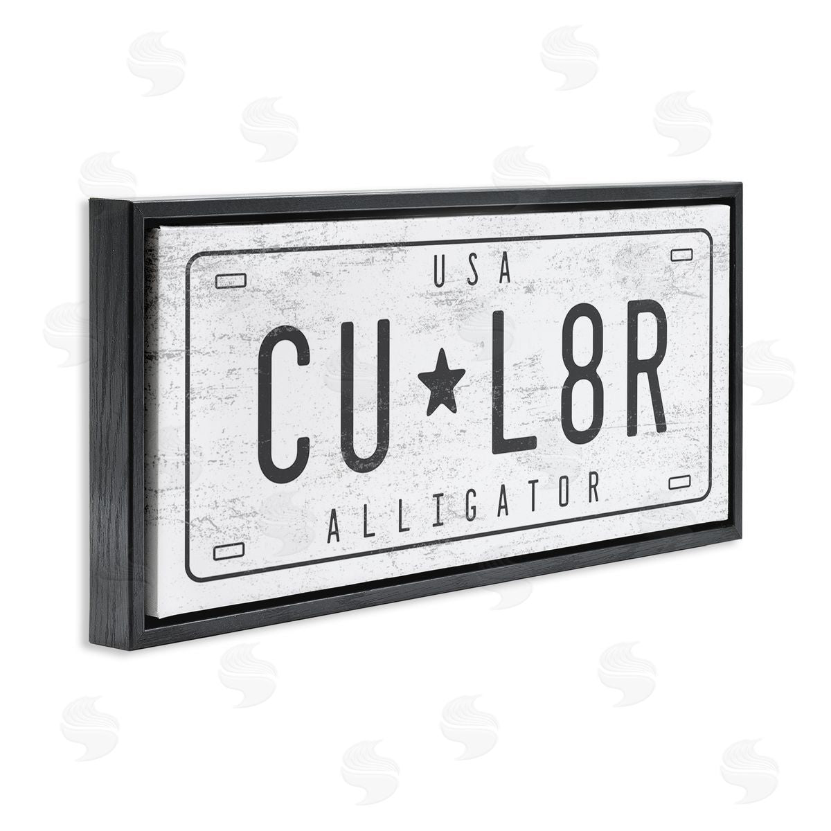 Stupell Studio See You Later Alligator Humor Vintage License Plate