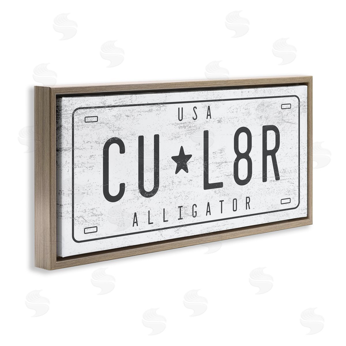 Stupell Studio See You Later Alligator Humor Vintage License Plate