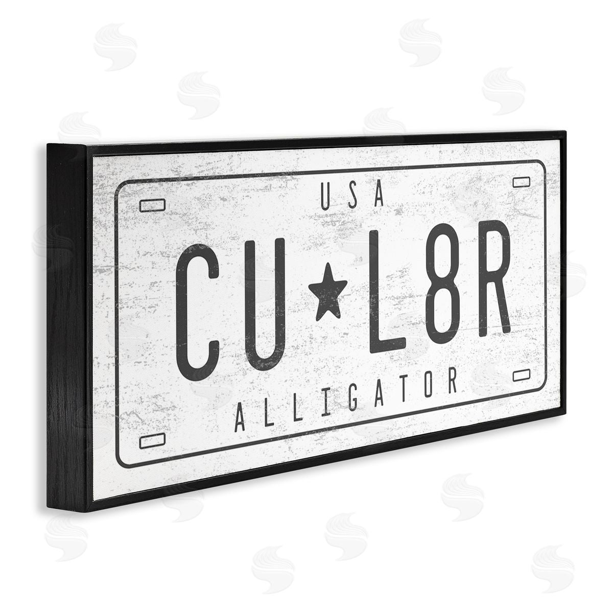 Stupell Studio See You Later Alligator Humor Vintage License Plate