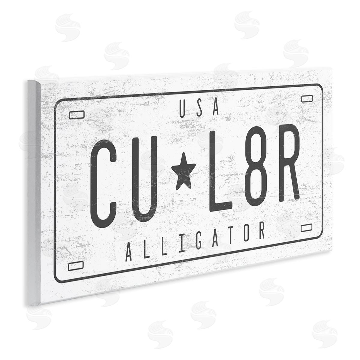 Stupell Studio See You Later Alligator Humor Vintage License Plate