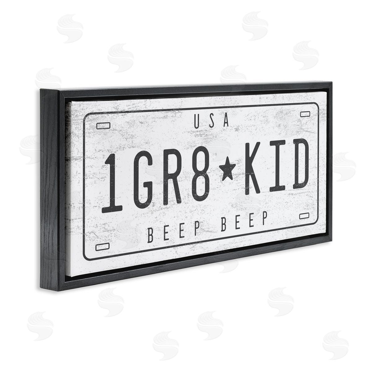 Stupell Studio One Great Kid Phrase Vintage Car License Plate