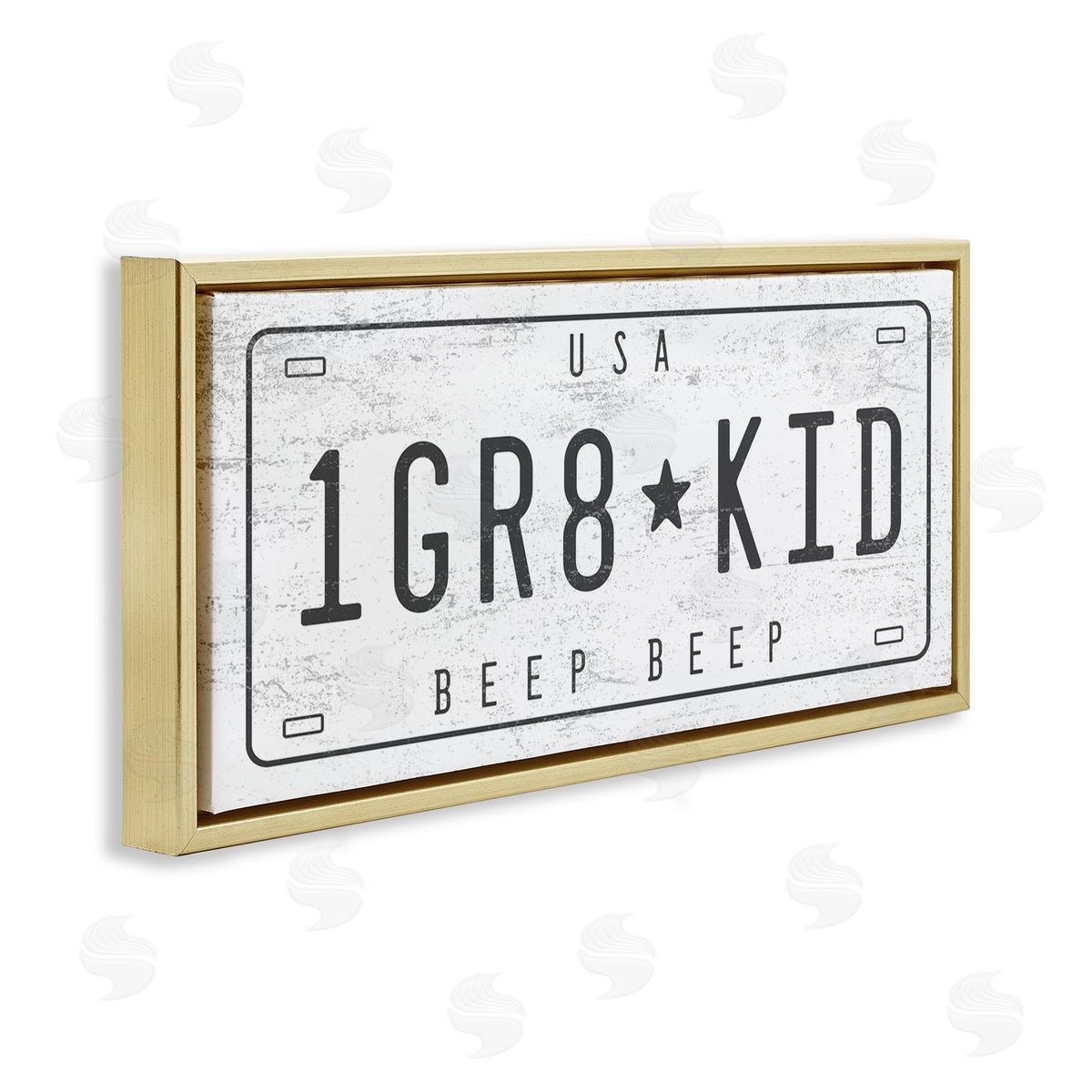 Stupell Studio One Great Kid Phrase Vintage Car License Plate