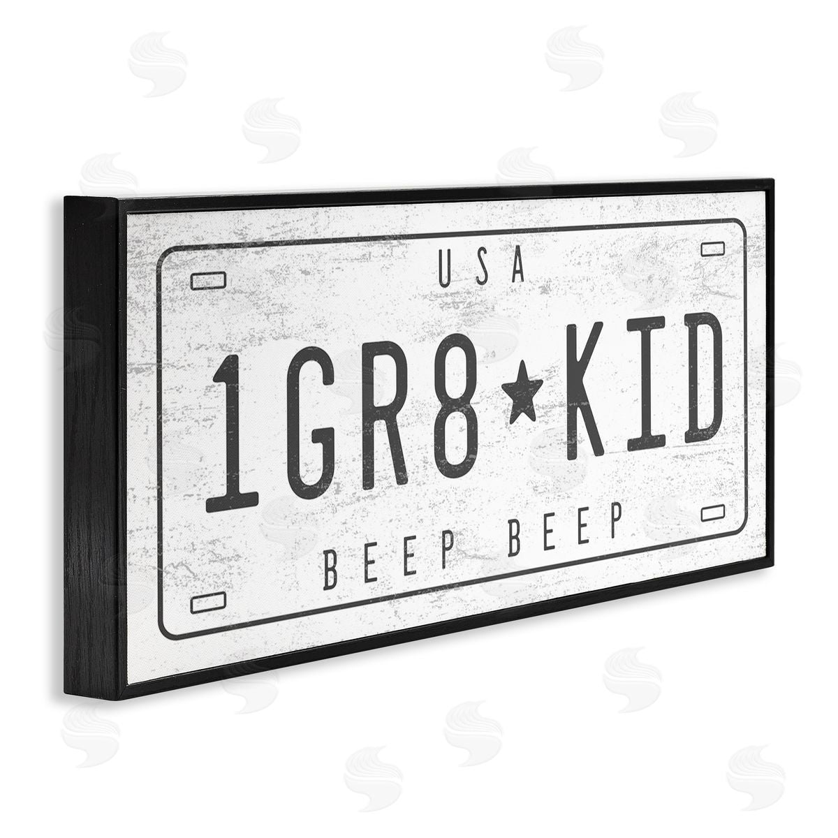 Stupell Studio One Great Kid Phrase Vintage Car License Plate