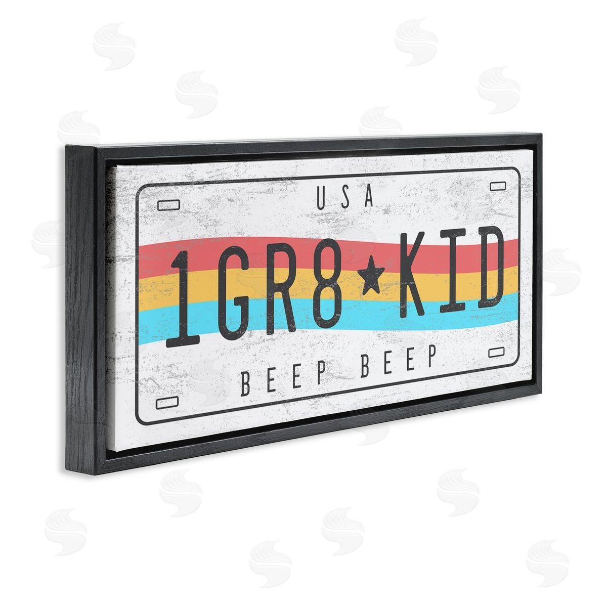 Stupell Studio 1 GR8 KID Rainbow Car License Plate