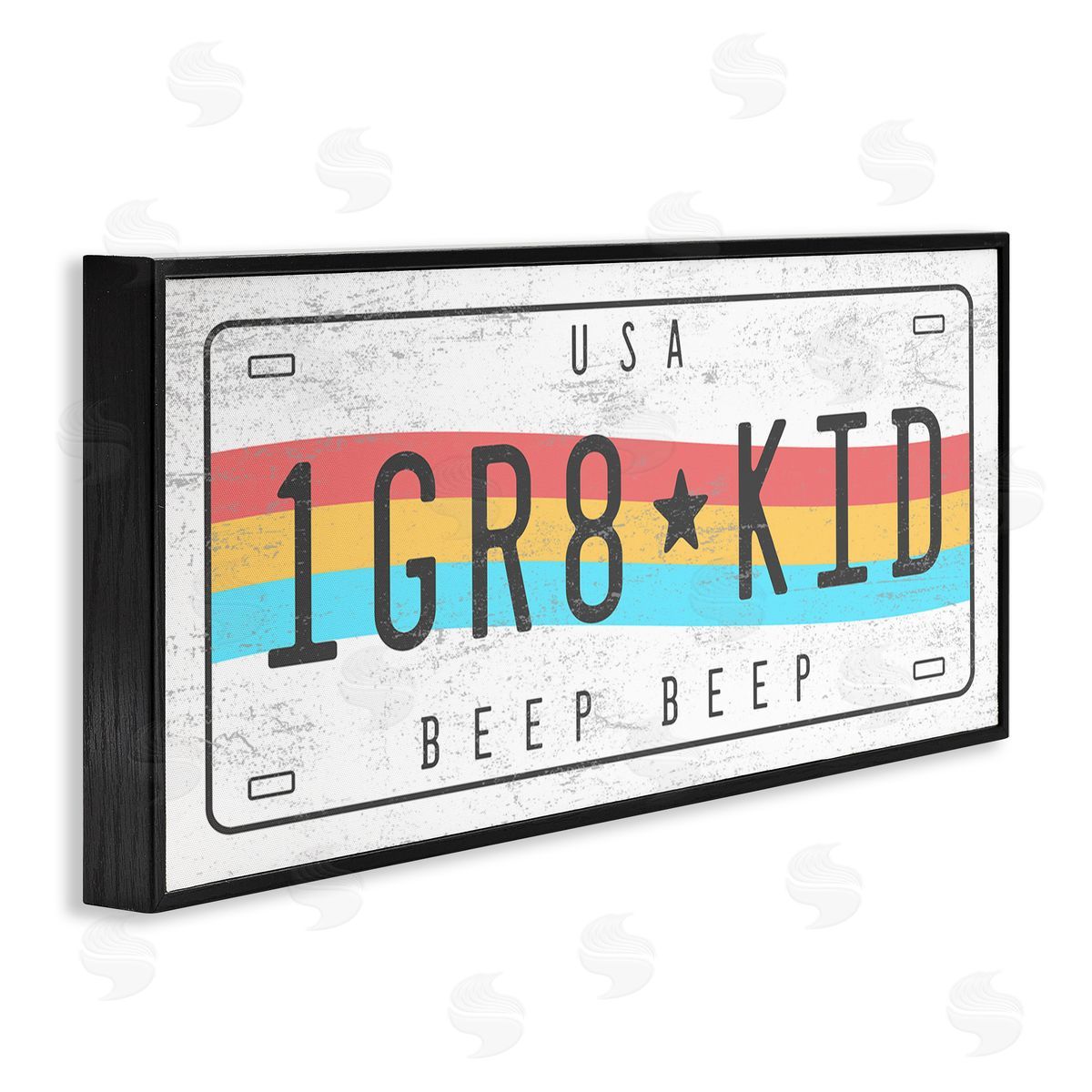 Stupell Studio 1 GR8 KID Rainbow Car License Plate