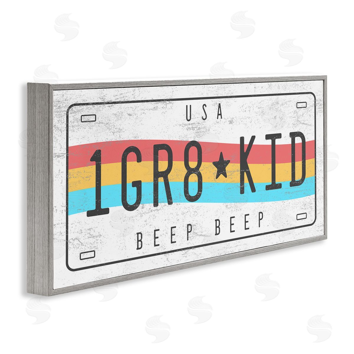 Stupell Studio 1 GR8 KID Rainbow Car License Plate