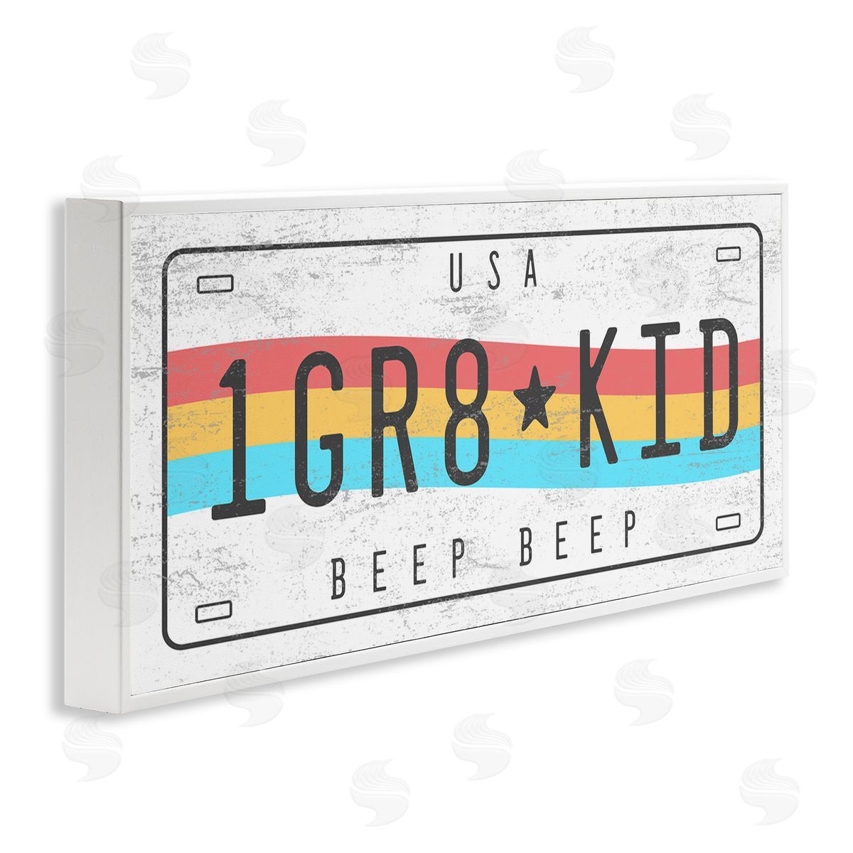 Stupell Studio 1 GR8 KID Rainbow Car License Plate