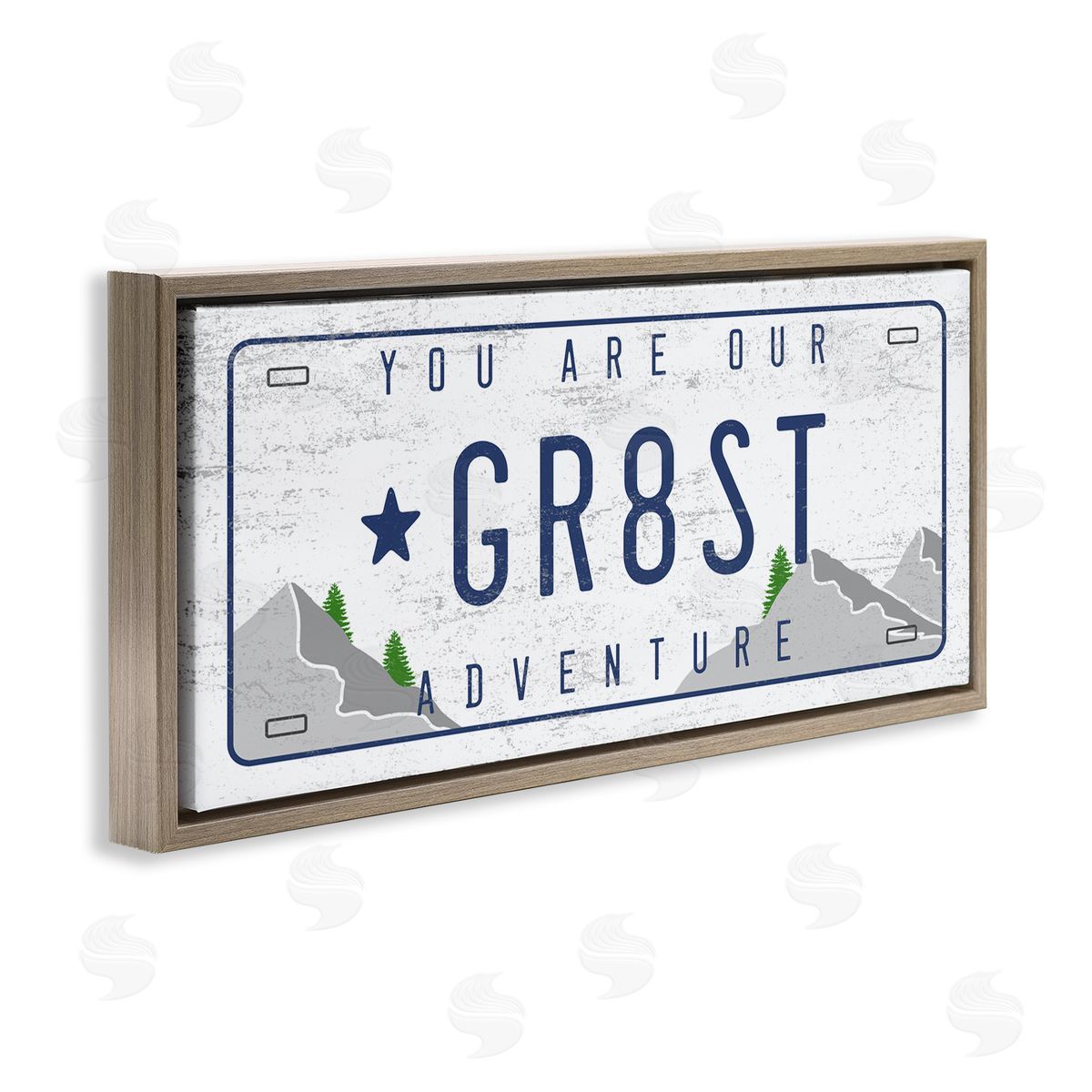 Stupell Studio Our Greatest Adventure Mountain Range License Plate