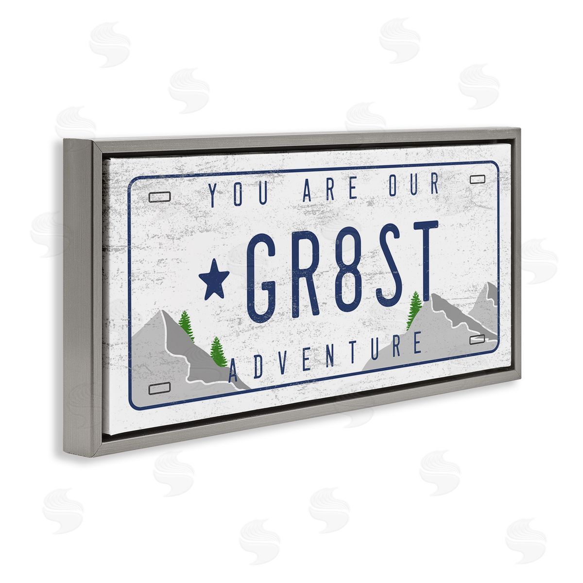 Stupell Studio Our Greatest Adventure Mountain Range License Plate