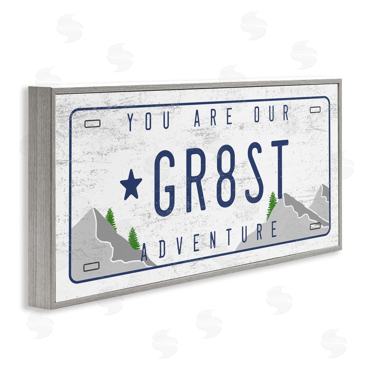 Stupell Studio Our Greatest Adventure Mountain Range License Plate