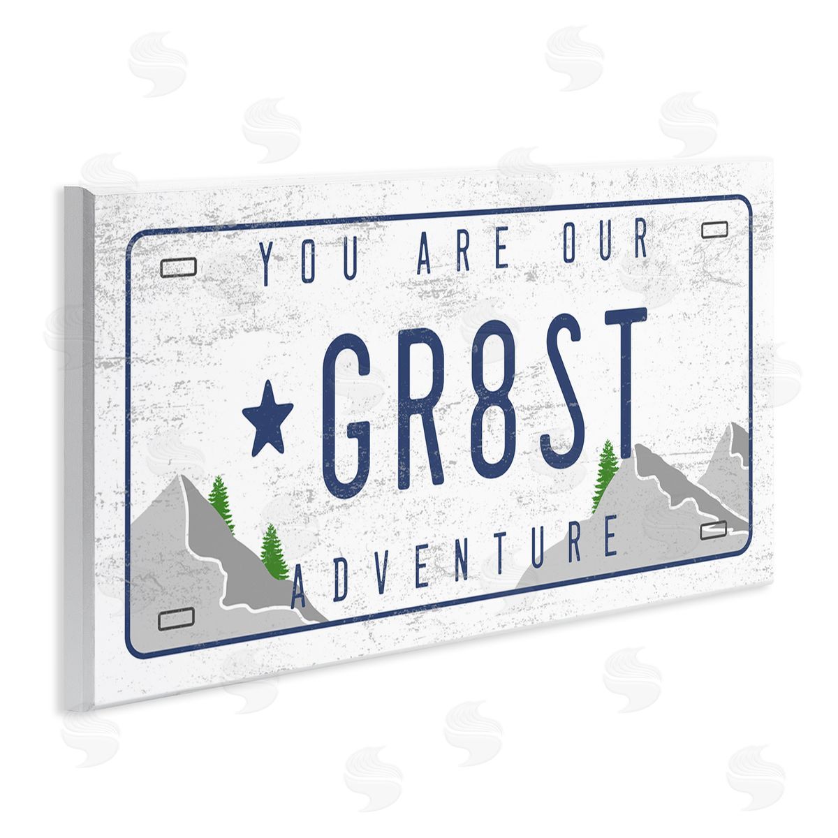 Stupell Studio Our Greatest Adventure Mountain Range License Plate