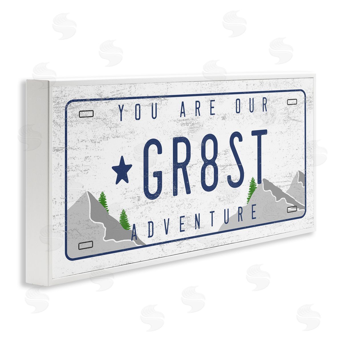 Stupell Studio Our Greatest Adventure Mountain Range License Plate