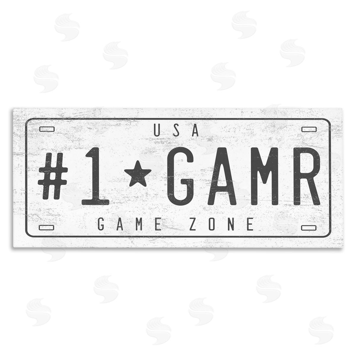 Stupell Studio Number One Gamer Vintage Car License Plate