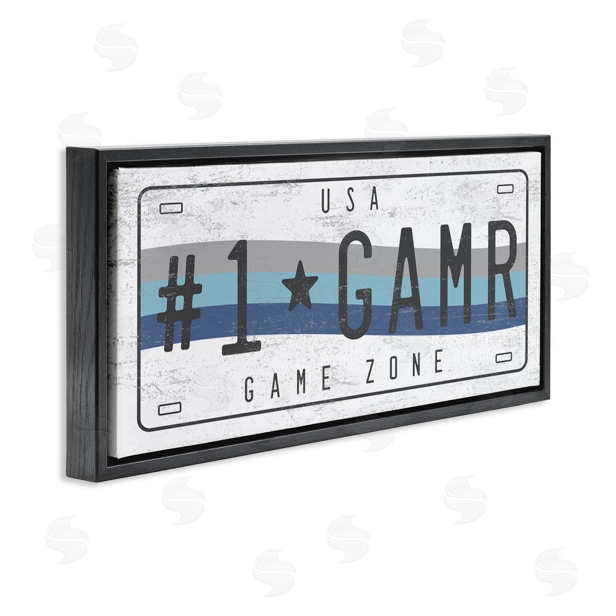 Stupell Studio #1 GAMR Blue Wave Rainbow License Plate