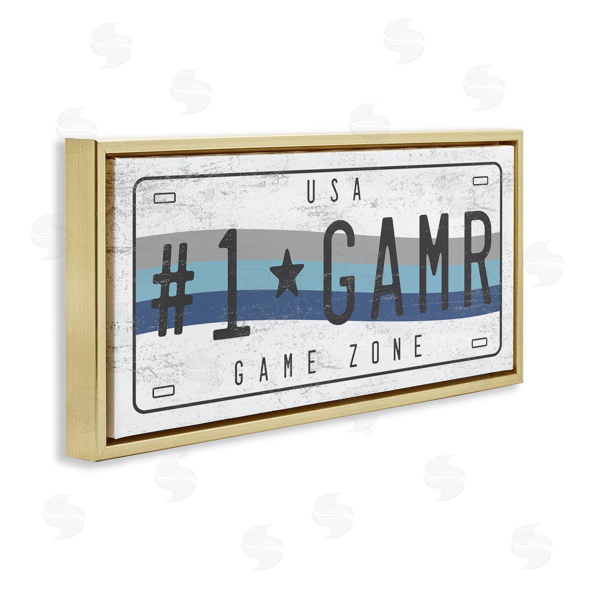 Stupell Studio #1 GAMR Blue Wave Rainbow License Plate