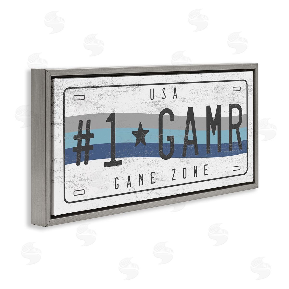 Stupell Studio #1 GAMR Blue Wave Rainbow License Plate