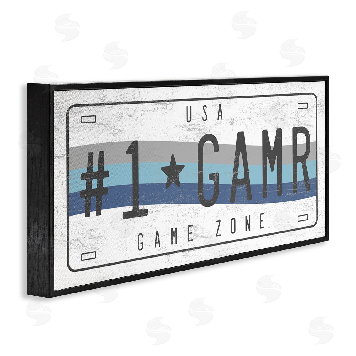 Stupell Studio #1 GAMR Blue Wave Rainbow License Plate