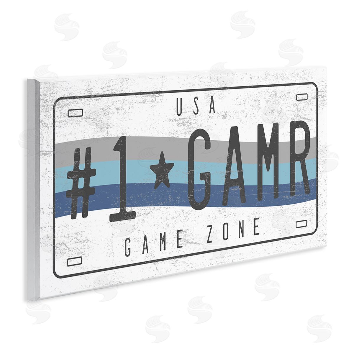 Stupell Studio #1 GAMR Blue Wave Rainbow License Plate