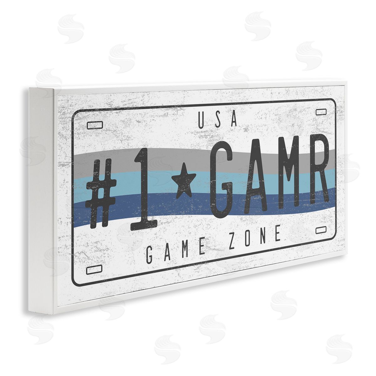 Stupell Studio #1 GAMR Blue Wave Rainbow License Plate