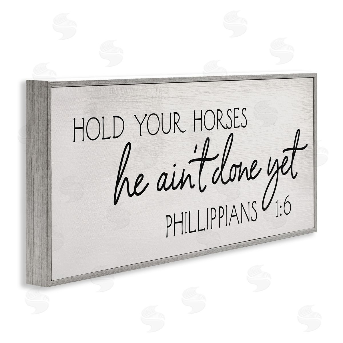 Stupell Studio Hold Your Horses Philippians 1:6 Interpretation