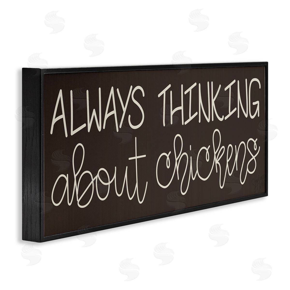 Stephanie Dicks Always Thinking About Chickens Phrase Minimal Farm Typography