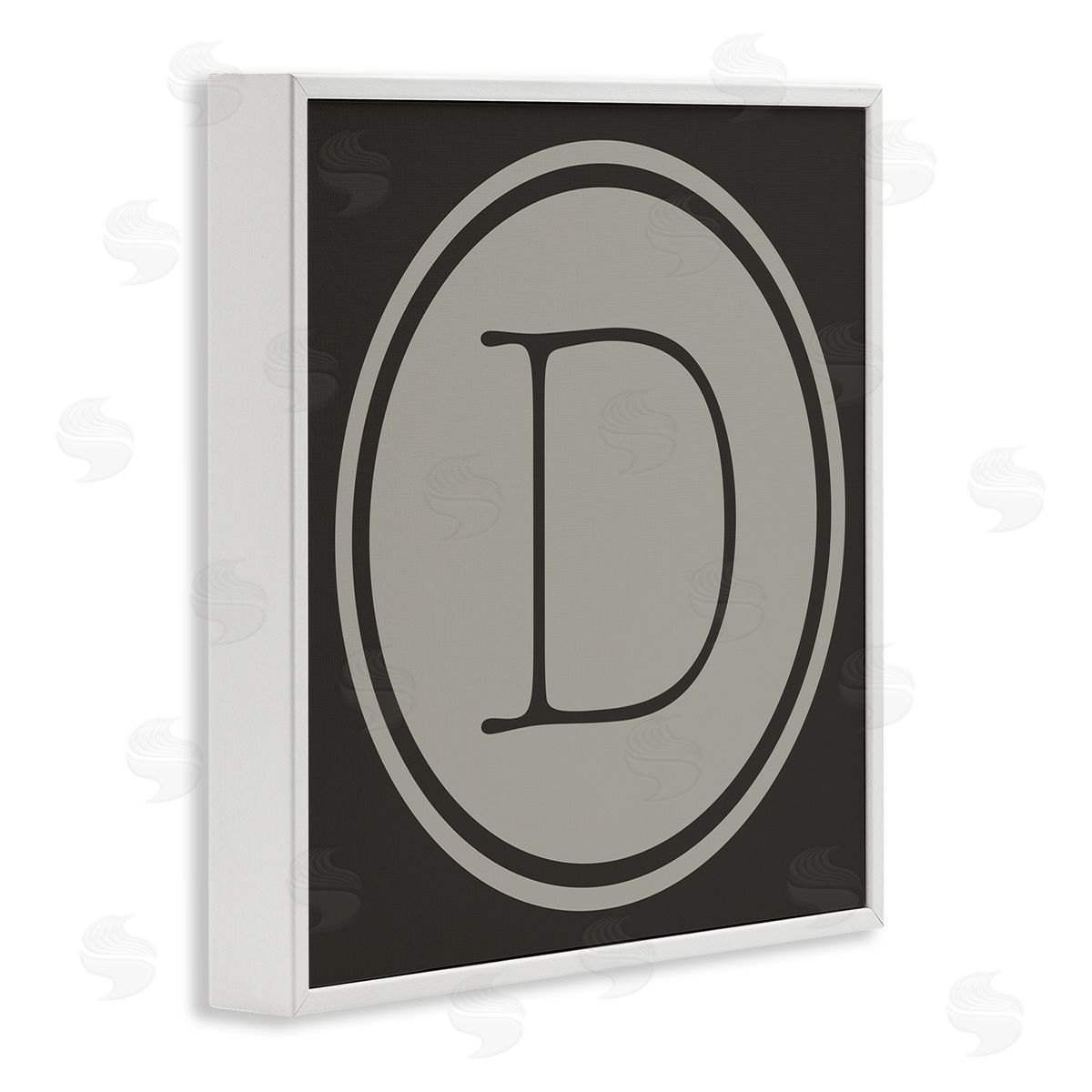 Ziwei Li Modern D Initial Elevator Key Circular Shape White Framed Glicee Wall Art Print