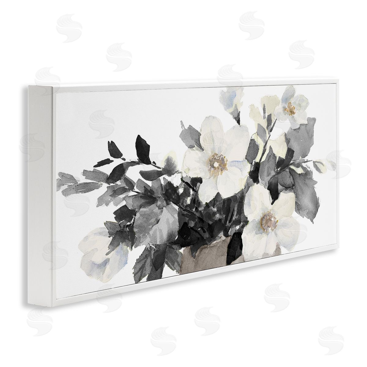Lanie Loreth Greyscale Spring Florals Blooming Soft Watercolor Flowers
