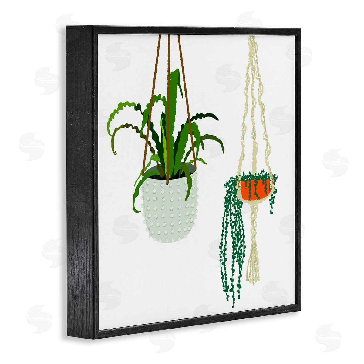 Jen Bucheli Chic Indoor Potted Plants Modern Fern Foliage Black Framed Glicee Wall Art Print
