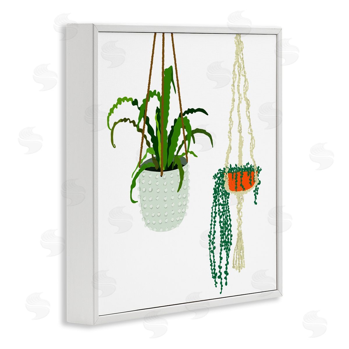 Jen Bucheli Chic Indoor Potted Plants Modern Fern Foliage White Framed Glicee Wall Art Print