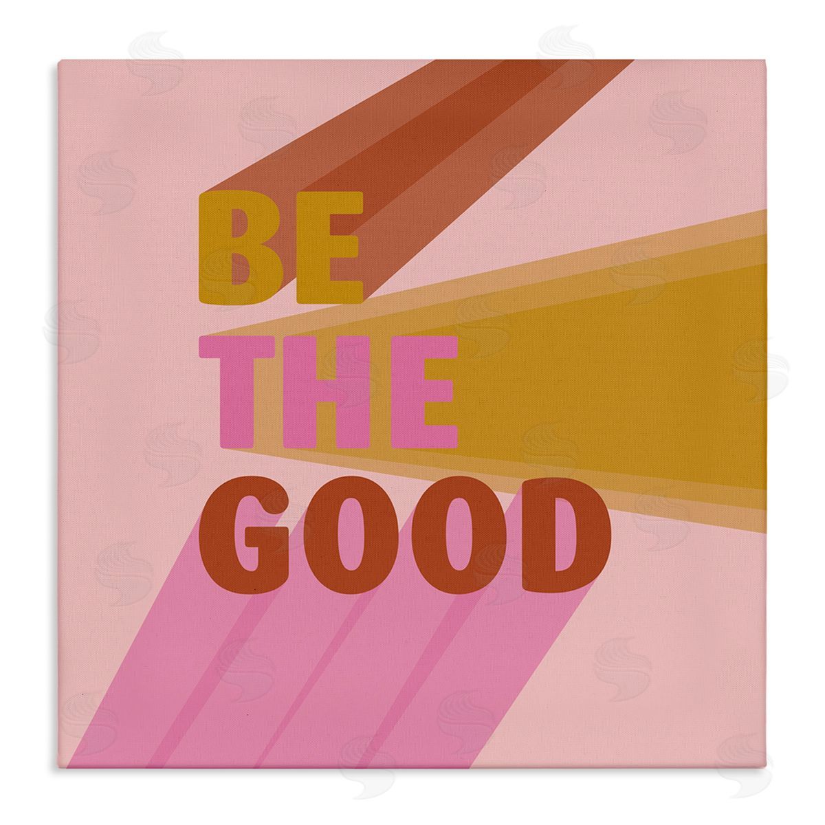 SD Graphics Studio Be the Good Positivity Phrase Geometric Pop Typography Stretched Canvas Wall Art Print