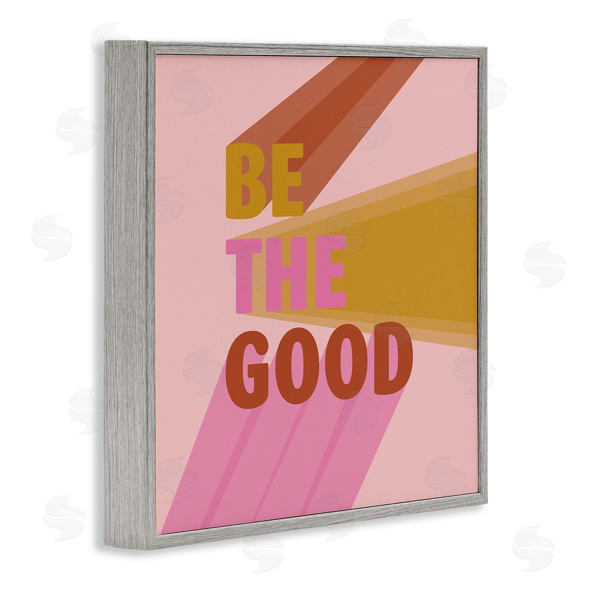 SD Graphics Studio Be the Good Positivity Phrase Geometric Pop Typography Gray Framed Glicee Wall Art Print