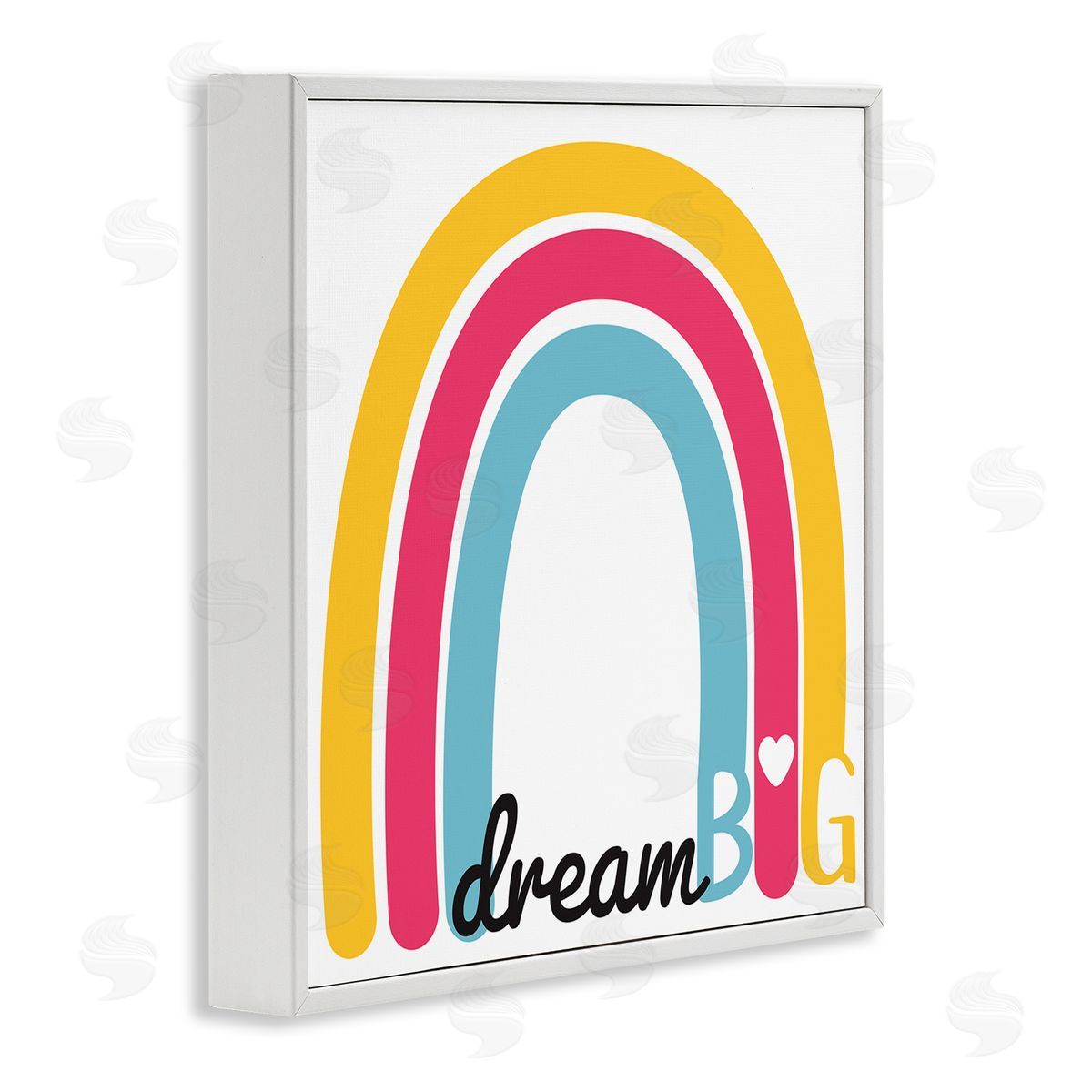 SD Graphics Studio Dream Big Phrase Red Yellow Blue Rainbow White Framed Glicee Wall Art Print