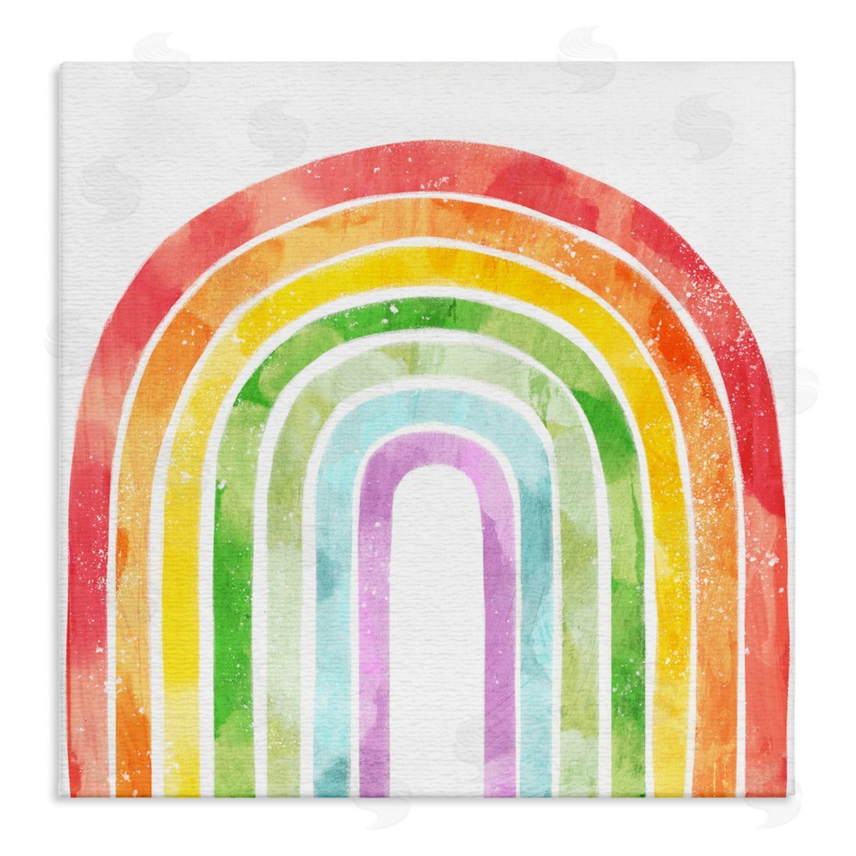 Ziwei Li Classic Rainbow Sky Distressed Arch Patterns Stretched Canvas Wall Art Print