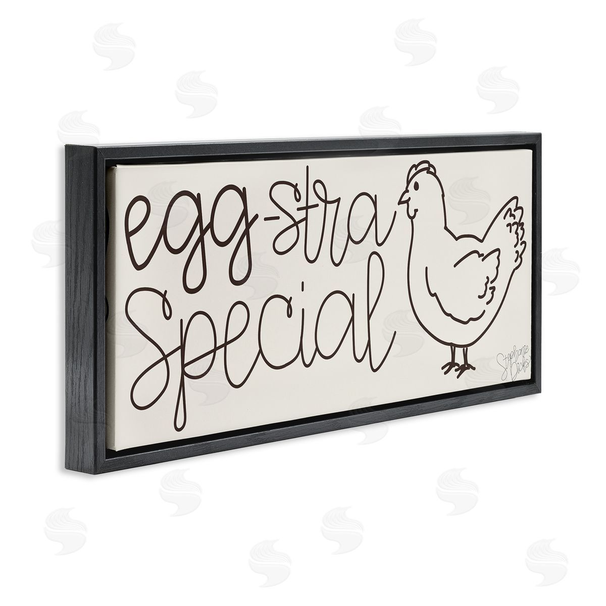 Stephanie Dicks Egg-Stra Special Funny Farm Pun Minimal Line Chicken