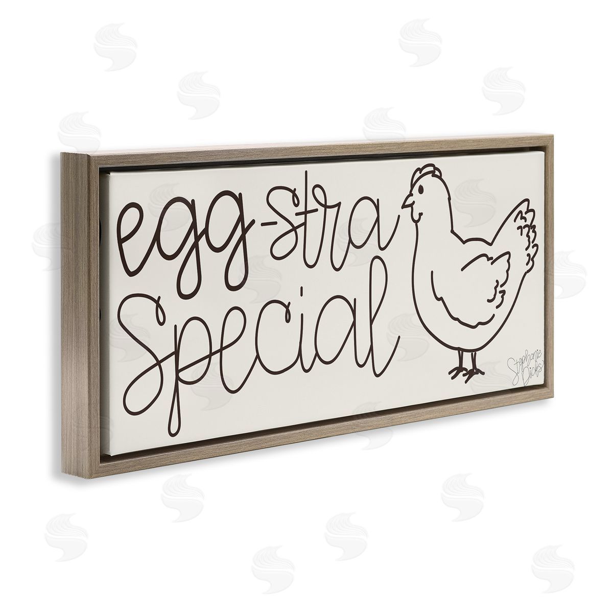 Stephanie Dicks Egg-Stra Special Funny Farm Pun Minimal Line Chicken