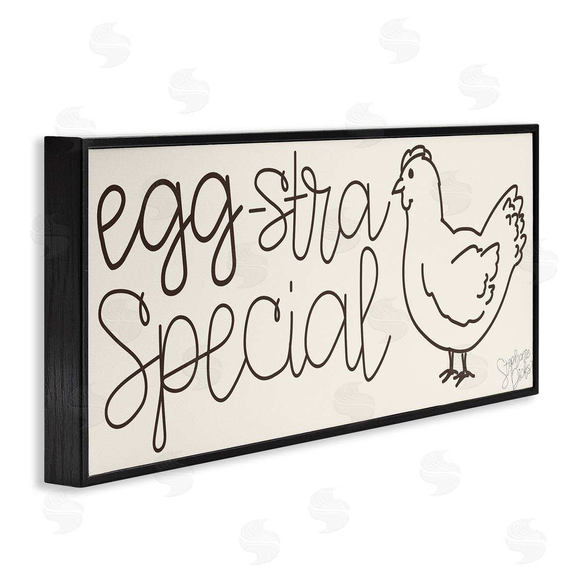 Stephanie Dicks Egg-Stra Special Funny Farm Pun Minimal Line Chicken