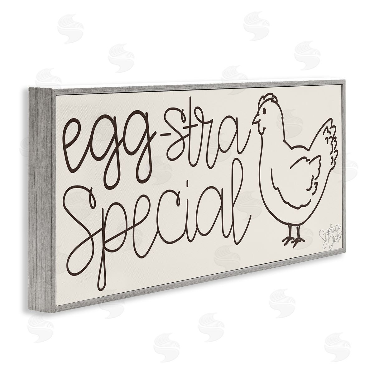 Stephanie Dicks Egg-Stra Special Funny Farm Pun Minimal Line Chicken