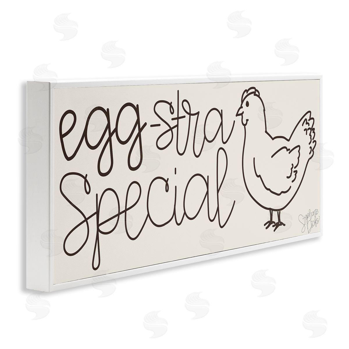 Stephanie Dicks Egg-Stra Special Funny Farm Pun Minimal Line Chicken