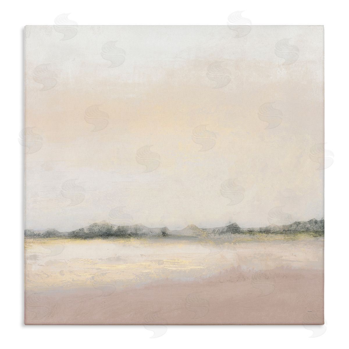 Michael Marcon Muted Prairie Landscape Sun Bleached Open Fields Stretched Canvas Wall Art Print