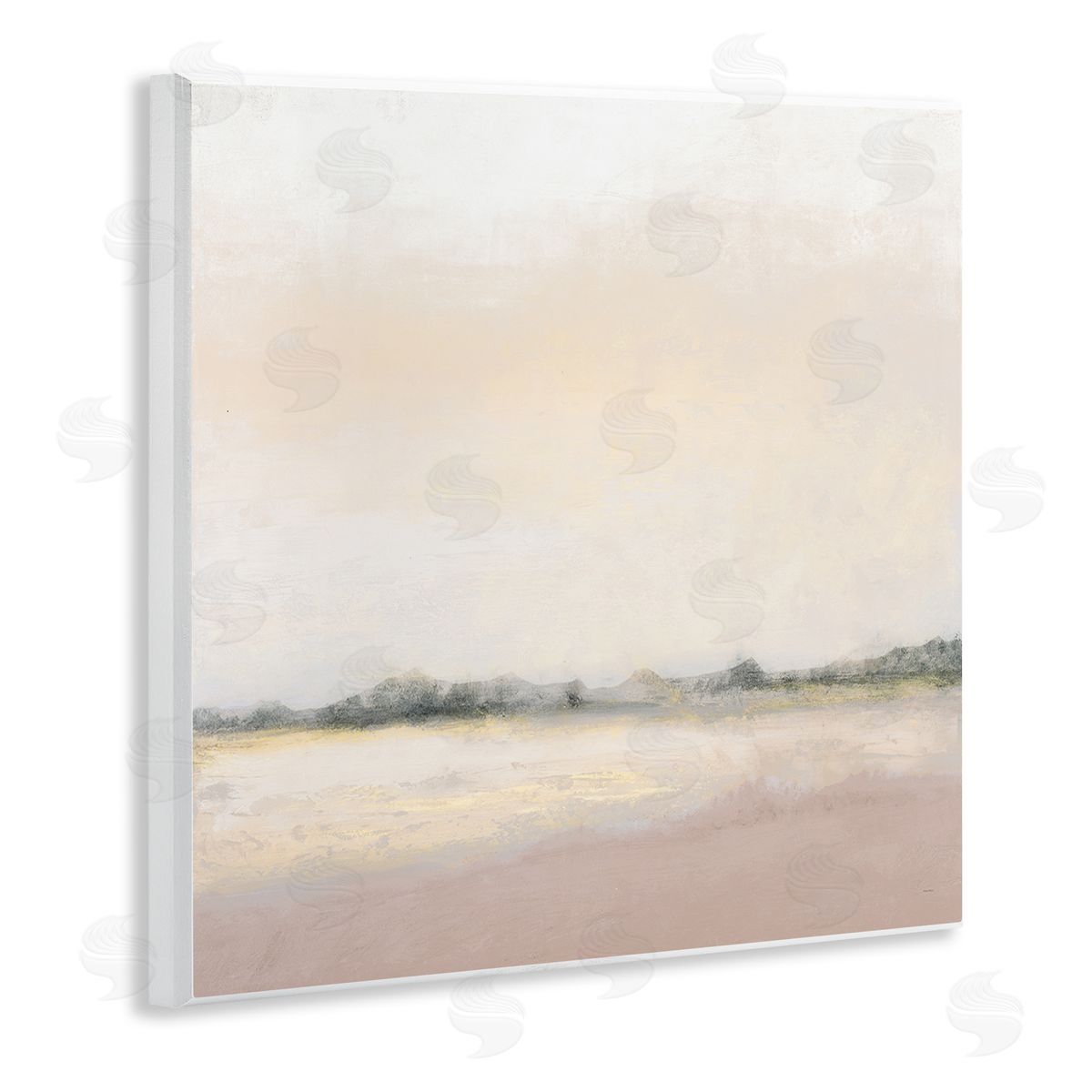 Michael Marcon Muted Prairie Landscape Sun Bleached Open Fields Wooden Wall Plaque Art Print