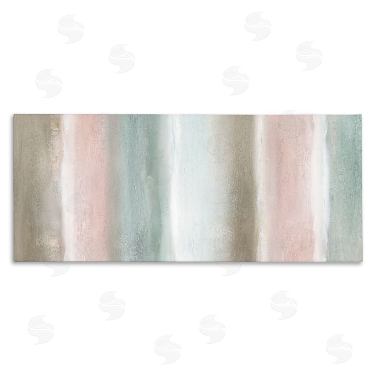 Nan Blurred Striped Shape Abstraction Soft Pastel Pink Green