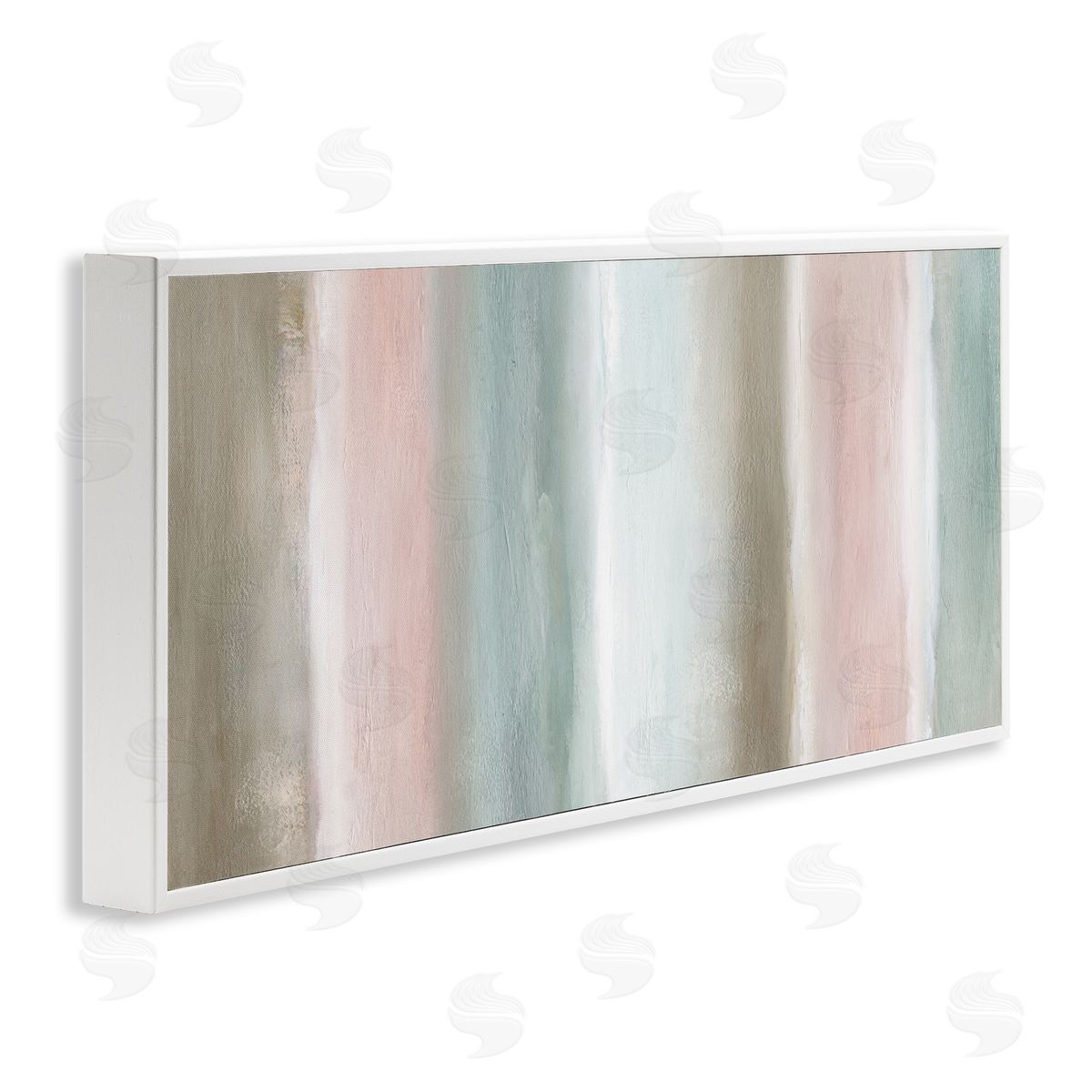 Nan Blurred Striped Shape Abstraction Soft Pastel Pink Green