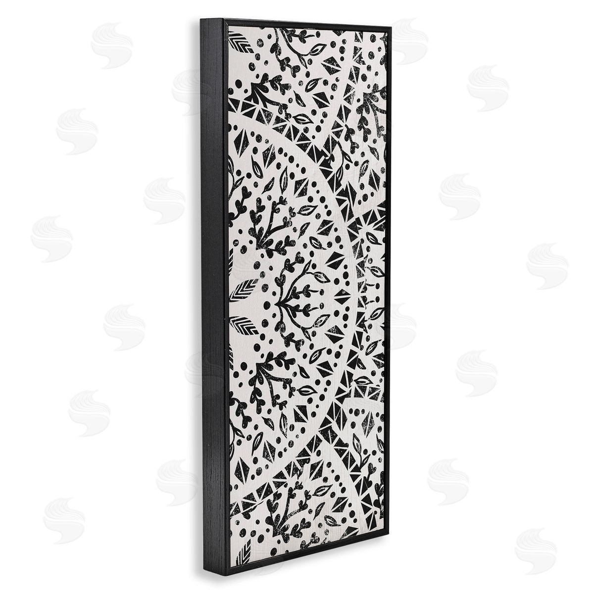 Boho Fractal Pattern Study Black Frame Print Wall Art, Home Decor by Stupell Studio