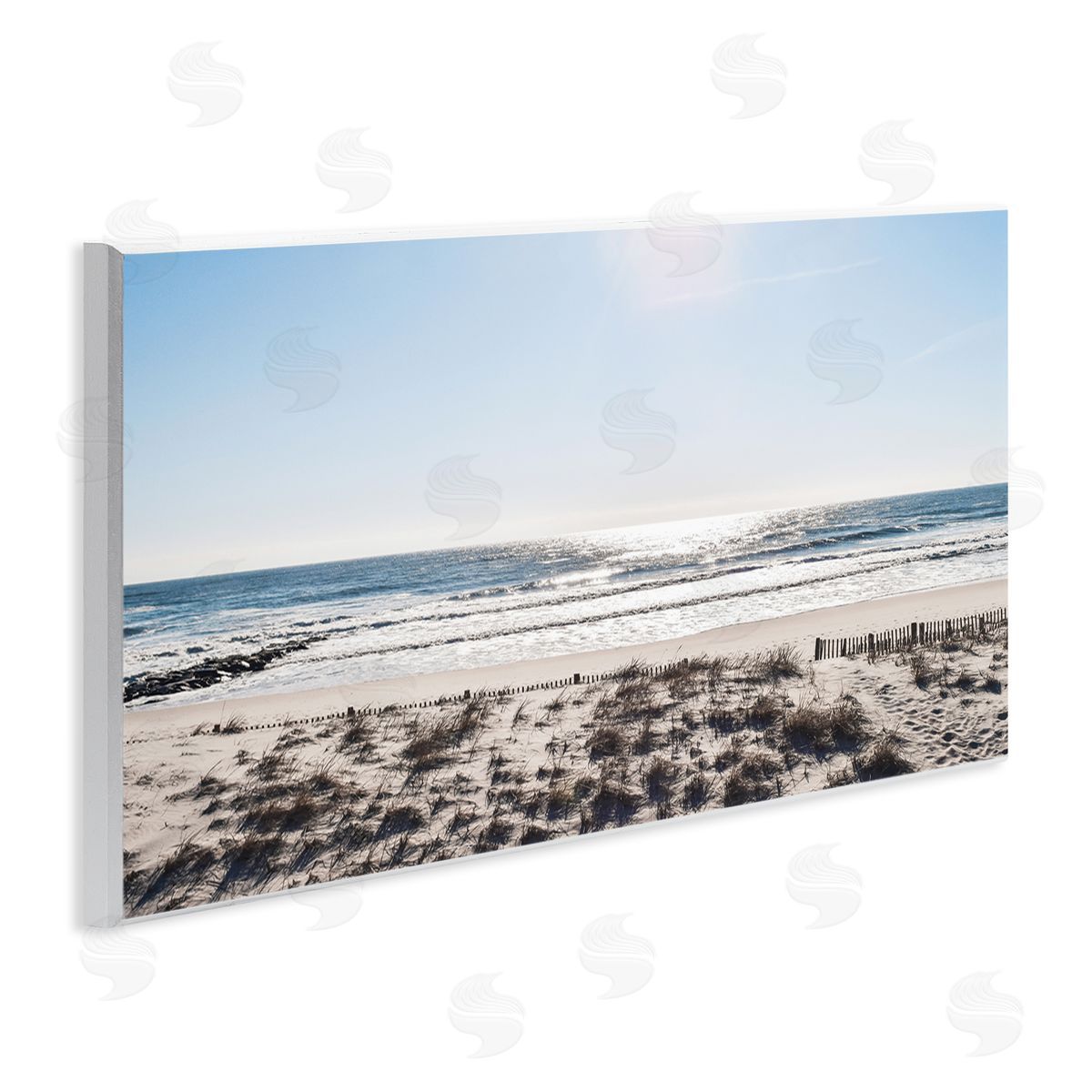 Natalie Carpentieri Coastal Beach Strip Landscape Nautical Fence Tall Grass