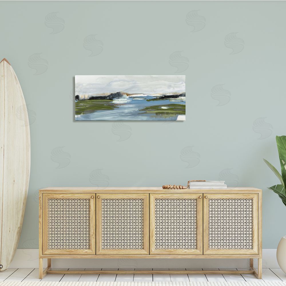 Susan Jill Abstract Wetland Landscape Soft Contemporary Marsh Field