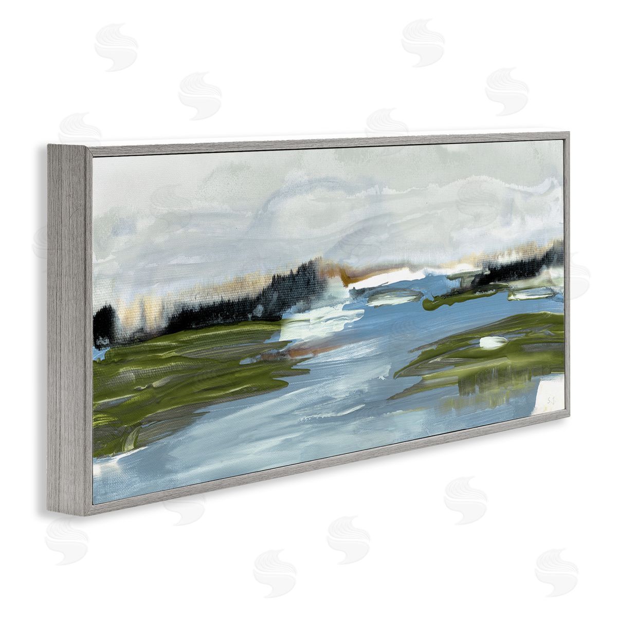 Susan Jill Abstract Wetland Landscape Soft Contemporary Marsh Field