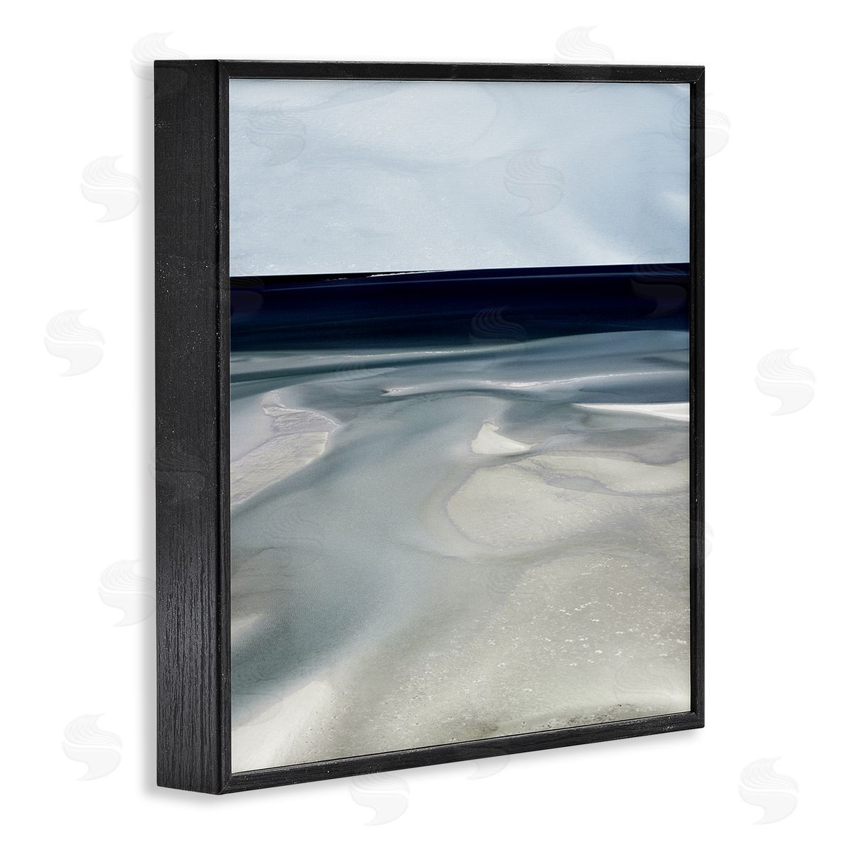 Danita Delimont Abstract Shallow Beach Tide Water Movement Soft Blues Black Framed Glicee Wall Art Print
