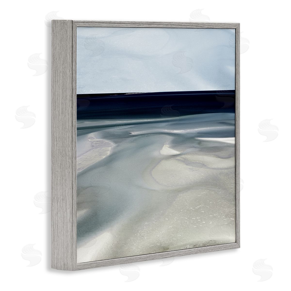 Danita Delimont Abstract Shallow Beach Tide Water Movement Soft Blues Gray Framed Glicee Wall Art Print